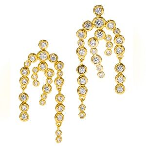 ALEXIS BITTAR Asterales Gold Chandelier Earrings